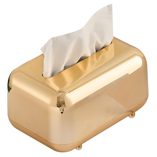 Taschentuchbox-Abdeckung, Rechteckig, Galvanisiert, Retro-Serviettenbox-Halter, Desktop-Taschentuchbox-Abdeckung, Kosmetiktuchbox-Halter, Papierhülle für Wohnzimmer, Badezimmer, Schlafzimmer von JOROBURO