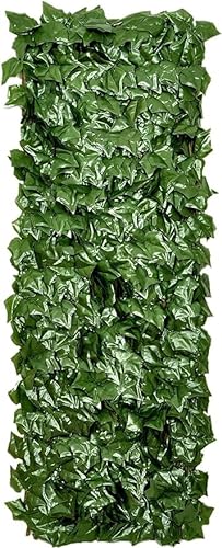 JORON Künstliche Hecke Efeu Sichtschutz, Balkon Sichtschutz Kunstpflanzen Sichtschutzfächer für Balkon Garten, 100x200 cm, Ausziehbar Größe - Erdnuss-Blätter von JORON