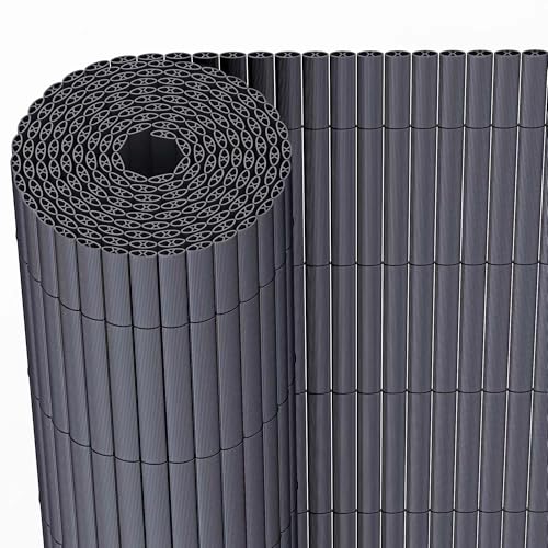 JORON Sichtschutzmatte PVC Sichtschutzzaun Sichtschutz Windschutz für Garten Balkon Terrasse - 140 x 300cm | Anthrazit von JORON