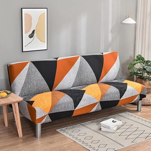 Armlose Sofabezug 3/2 sitzer Couchbezug ohne Armlehne Stretch Futon Sofahusse Moderner Armless Sofabettüberzug für Faltbares Spandex Armless Schlafsofa-Bezüge Protector ( Color : #61 , Size : 190-210c von JORTUIO