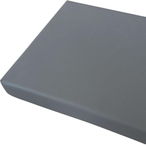 Bankauflage Bankkissen 80/60/90/120//140/160 Outdoor Kunstleder Sitzkissen-Wasserfestes-rutschfeste-GartenBankauflage- 5 cm Dicke Matte für Schaukel Terrasse Drinnen(Dark Gray,160x60cm/63x24in) von JORTUIO