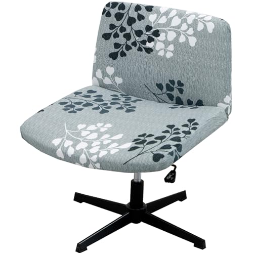 JORTUIO Armlose Stuhlhussen Drehstuhl Sitzbezüge Jacquard Stretch Stuhlbezug Bürostuhl Bezug Ohne Armlehne Rosa/braun/schwarz Armlose Stuhlabdeckung Abnehmbare Waschbarer (Color : #16) von JORTUIO