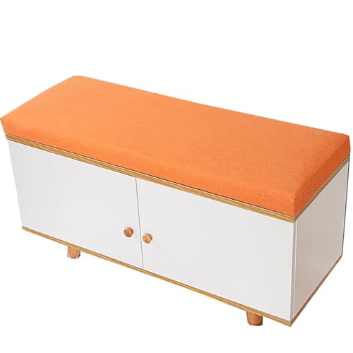 JORTUIO Bankkissen Bankauflage Stuhlkissen für Fensterbank,Waschbar Abnehmbarem Gartenbankauflage rutschfeste Bankpolster Schaukel Sitzkissen für Outdoor,Gartenmöbel,Terrasse(Orange,160x35x5cm) von JORTUIO
