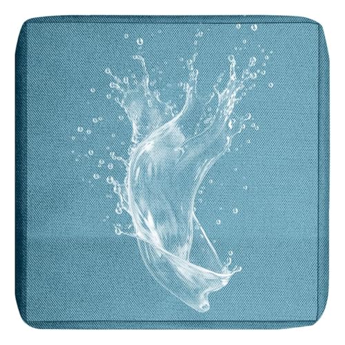 JORTUIO Outdoor Sofa Sitzkissenbezüge, 1/2/4 Stück Wasserdicht Sofabezug mit Reißverschluss, Sofa Überzug Sitzkissen Couch Überzug Abnehmbar Bezüge für Gartenpolster(Blue Gray,50x55x10cm1pcs) von JORTUIO