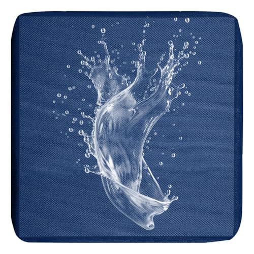 JORTUIO Outdoor Sofa Sitzkissenbezüge, 1/2/4 Stück Wasserdicht Sofabezug mit Reißverschluss, Sofa Überzug Sitzkissen Couch Überzug Abnehmbar Bezüge für Gartenpolster(Navy Blue,60x60x10cm1pcs) von JORTUIO