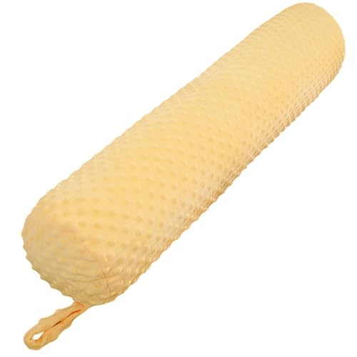 JORTUIO Seitenschläferkissen Mit Bezug – Rundes Langes Ganzkörperkissen, Ergonomisches Unterstützung Weichem Zylindrischer Kissen,für Kopf,Nacken, Rückenstütze(Gelb,100cmx18cm) von JORTUIO