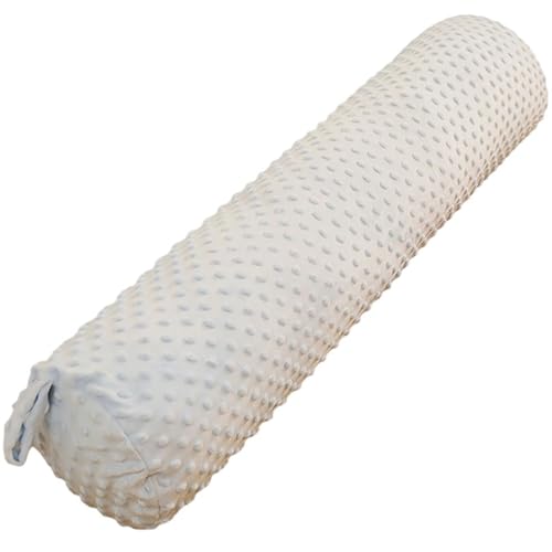 JORTUIO Seitenschläferkissen Mit Bezug – Rundes Langes Ganzkörperkissen, Ergonomisches Unterstützung Weichem Zylindrischer Kissen,für Kopf,Nacken, Rückenstütze(Hellblau,100cmx18cm) von JORTUIO