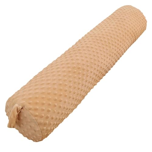 JORTUIO Seitenschläferkissen Mit Bezug – Rundes Langes Ganzkörperkissen, Ergonomisches Unterstützung Weichem Zylindrischer Kissen,für Kopf,Nacken, Rückenstütze(Khaki,150cm x 22cm) von JORTUIO
