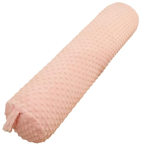 JORTUIO Seitenschläferkissen Mit Bezug – Rundes Langes Ganzkörperkissen, Ergonomisches Unterstützung Weichem Zylindrischer Kissen,für Kopf,Nacken, Rückenstütze(Rosa,100cmx18cm) von JORTUIO