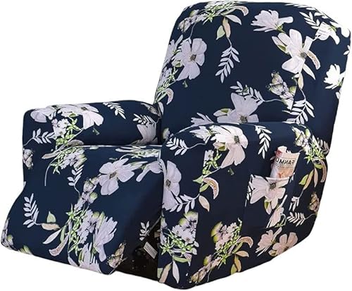 JORTUIO Stretch Husse für Relaxsessel Sessel Bezug,4-Teilig Sesselschoner, Elastisch Bezug für Fernsehsessel Liege Sessel Schaukelstuhl Relaxstuhl Sessel-Überwürfe (Color : S) von JORTUIO