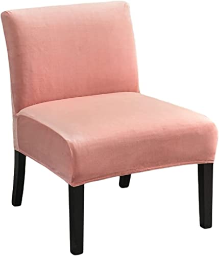 JORTUIO Stretch Sesselhussen Ohne Armlehnen, Weich Husse Überzug ​für Clubsessel Sofabezug Samt Freizeit Armless Chair Sesselbezug Abnehmbare (Schwarz) (Color : H, Size : 1 Stück) von JORTUIO