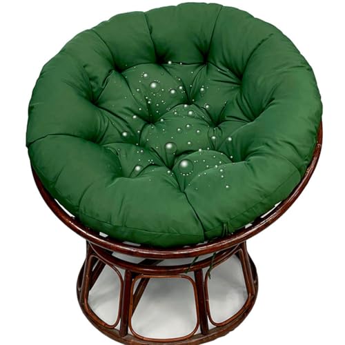 JORTUIO Wasserdicht Sitzkissen Rundes Papasansessel Kissen Hängesessel Bodenkissen Kissen für Schwenksessel, Korbsessel Outdoor/Indoor Gartenmöbel Sitzauflage Auflage(Grün,120x120cm) von JORTUIO