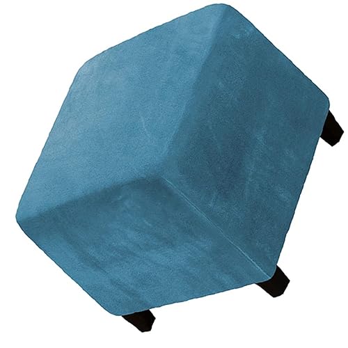 Ottomane Fußhocker Schonbezug Hockerbezug Quadratisch 40x40/50x50/60x60 Stretch Samt Husse für Fußhocker Ottomanischer Hocker-Bezug Überzug Hocker Protector Waschbar ( Color : #21 , Size : 30x30x40cm von JORTUIO