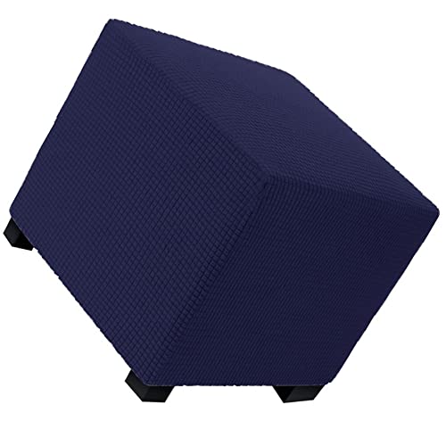 Samt Hockerbezug Ottomane Schonbezug Quadratisch S/M/L Stretch Schonbezug Hocker Hussen für Fußhocker Hockerbezug Husse Hocker Abdeckung Sofabezug Ottoman Protector Cover Überzug ( Color : #23 , Size von JORTUIO