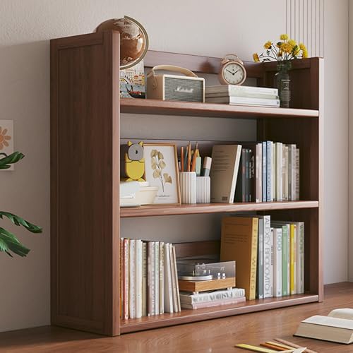 JOSIAHCQ Tischregal Schreibtisch Regalaufsatz Schreibtischregal Bücherregal Kleines Regal Küchenregal für Schule Büro Zuhause Arbeitszimmer Wohnheim(Brown/3 Tier,40cm/15.8in) von JOSIAHCQ