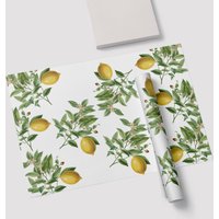 Zitrone Papier-Tischset | Frühlings-Tischsets Einweg-Tischset Frühlings Tischdekoration von JOSILPaperie