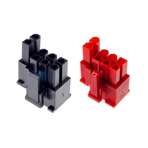 JOSKAA 4,20 mm 6 + 2 PIN 8-Positionen-Buchsengehäuse Computer-Grafikkarte Grafikkarte, GPU for PCI-E for PCIe for PCI-Expess Slide Rail Connector (Size : Red 100pcs) von JOSKAA