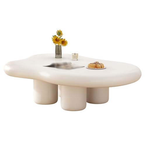Moderner Wolken-Couchtisch,Unregelmäßige Massivholz Wolke Form Couchtisch Dekor,Wolkenförmiger Beistelltisch Niedlicher Teetisch,Runde Verdicken End Tabelle,Für Wohnzimmer Schlafzimmer Möbel ( Color : von JOSKAA
