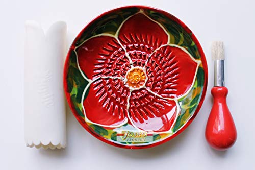 JOSKO Produkte 2734 Reibeteller Set, Keramik, Rot von JOSKO Produkte