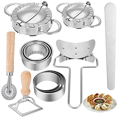 JOSPL 12pcs Ravioli Former,Edelstahl Ravioli Dumpling Maker,Eckige Ravioli-Stempel Former Ravioli Ausstecher Set Tortellini Form Dumpling Cutter Küche Werkzeuge Knödel Ravioli Biscuit Cutters von JOSPL