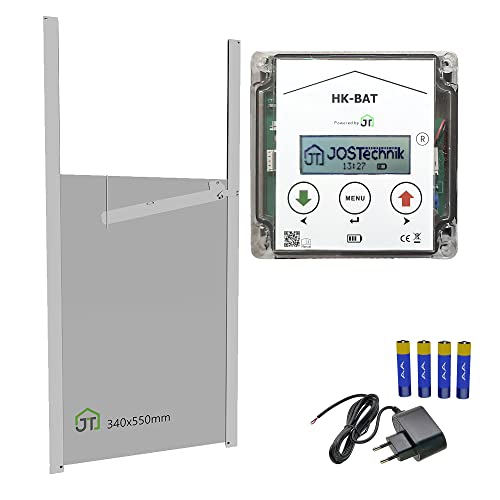 Gänseklappe Batteriebetrieb HK-BAT Set mit selbstverriegelnder Klappe 340x550 mm + Steuerung Anlocklicht Gänseklappe Batteriebetrieb HK-BAT Set mit selbstverriegelnder Klappe 340x550 mm + Steuerung Anlocklicht von JOSTechnik