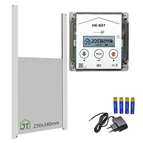 Hühnerklappe HK-BAT Set mit Klappe 230x340mm + Steuerung Anlocklicht Hühnerklappe HK-BAT Set mit Klappe 230x340mm + Steuerung Anlocklicht von JOSTechnik