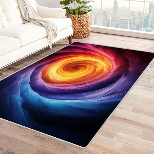 JOSUE 3D Teppich Vintage Boho Rétro Carpet Bunte Linien ideal fürs Wohnzimmer, Schlafzimmer und Kinderzimmer auch als Badematte Rug(Rosa 44)-180x240cm von JOSUE