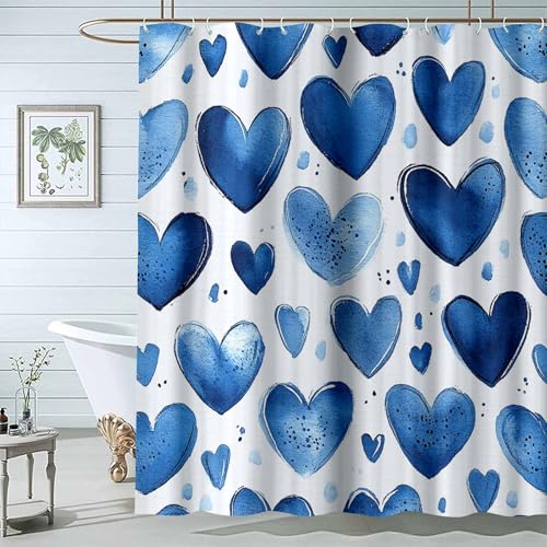 JOSUE Botanisches Türkisblau Duschvorhang, Textur Aquarell-botanischer Badezimmer-Vorhang-wasserdichter Wannen-Elegent-Duschvorhang mit Haken-H200 x B120 cm JOSUE Botanisches Türkisblau Duschvorhang, Textur Aquarell-botanischer Badezimmer-Vorhang-wasserdichter Wannen-Elegent-Duschvorhang mit Haken-H200 x B120 cm von JOSUE