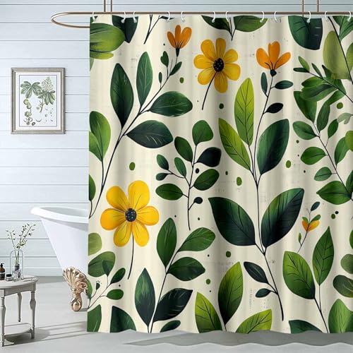 JOSUE Duschvorhang Pflanzen Natur Landschaft Blumen PflanzenNatur-Duschvorhang-Set mit Haken, schwer und wasserabweisend-H200 x B240 cm JOSUE Duschvorhang Pflanzen Natur Landschaft Blumen PflanzenNatur-Duschvorhang-Set mit Haken, schwer und wasserabweisend-H200 x B240 cm von JOSUE