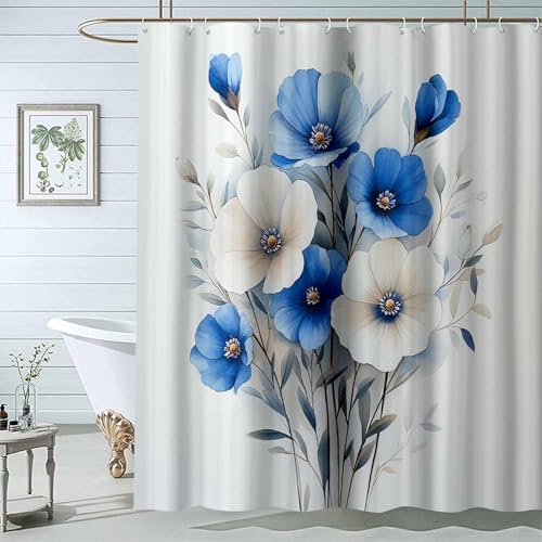 JOSUE Garten Kulisse Duschvorhang Grün Botanik Blätter Blumen Duschvorhäng Wasserdicht Polyester Stoff Waschbar Bad Vorhang mit 12 Haken für Badezimmer-H200 x B160 cm JOSUE Garten Kulisse Duschvorhang Grün Botanik Blätter Blumen Duschvorhäng Wasserdicht Polyester Stoff Waschbar Bad Vorhang mit 12 Haken für Badezimmer-H200 x B160 cm von JOSUE