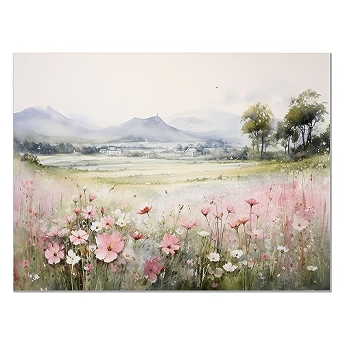 JOSUE Modern Landschaft minimalistisch Anlage Wandbilder Wanddekoration Kunst, Grün, rosa Bilder Schlafzimmer Deko Pictures Canvas Painting Wanddekoration - 50x70cm Unframed JOSUE Modern Landschaft minimalistisch Anlage Wandbilder Wanddekoration Kunst, Grün, rosa Bilder Schlafzimmer Deko Pictures Canvas Painting Wanddekoration - 50x70cm Unframed von JOSUE