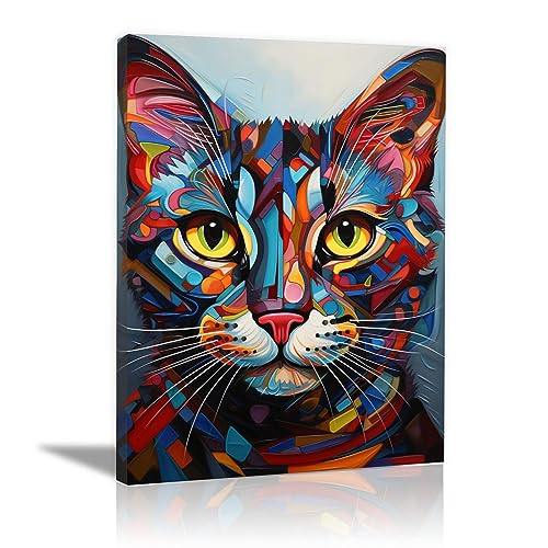 JOSUE Rot, blau Wandbilder,Fotoleinwand,Posters Bild Wohnzimmer Poster,Wandbild KüChe,Bilder Badezimmer,Schlafzimmer Deko Flur - 30x40cm Gerahmt von JOSUE