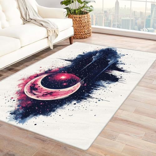 JOSUE Teppich Vintage Boho 3D Rétro Carpet Teppiche Minimalistischer Retro ideal fürs Wohnzimmer, Schlafzimmer und Kinderzimmer auch als Badematte Rug(Rosa 48)-180x240cm von JOSUE
