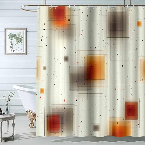 JOSUE Vintage Botanischer Duschvorhang Pflanzen Geometrisch Stoffliches Gewebe Badezimmerdekorationsset mit Haken-H200 x B120 cm JOSUE Vintage Botanischer Duschvorhang Pflanzen Geometrisch Stoffliches Gewebe Badezimmerdekorationsset mit Haken-H200 x B120 cm von JOSUE