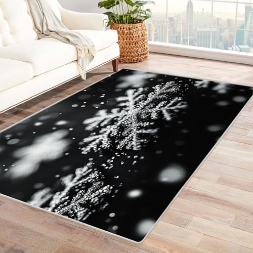 JOSUE Vintage Teppich Wohnzimmerteppich Abstrakt ideal fürs Wohnzimmer, Schlafzimmer und Kinderzimmer auch als Badematte Rug(Weiß 40)-120x150cm von JOSUE