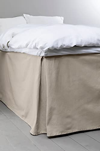 Jotex Colour Betthusse - 100% hochwertige Bio-Baumwolle Bettrock, Höhe 60 cm - Graubeige, 180 x 200 cm von JOTEX