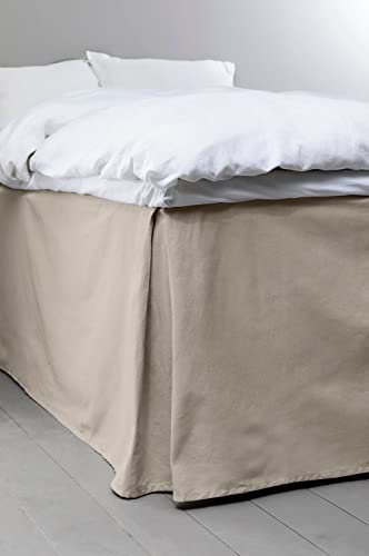 Jotex Colour Betthusse - 100% hochwertige Bio-Baumwolle Bettrock, Höhe 60 cm - Graubeige, 90 x 200 cm von JOTEX