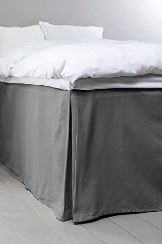 Jotex Colour Betthusse - 100% hochwertige Bio-Baumwolle Bettrock, Höhe 60 cm - Dunkelgrau, 90 x 200 cm von JOTEX