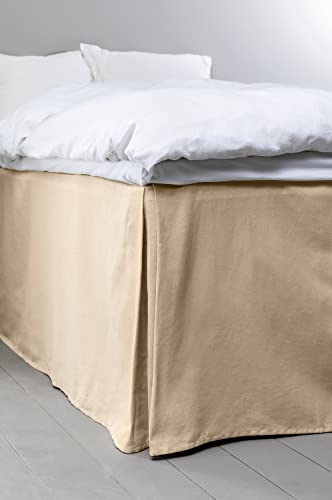 Jotex Colour Betthusse - 100% hochwertige Bio-Baumwolle Bettrock, Höhe 60 cm - Beige, 90 x 200 cm von JOTEX