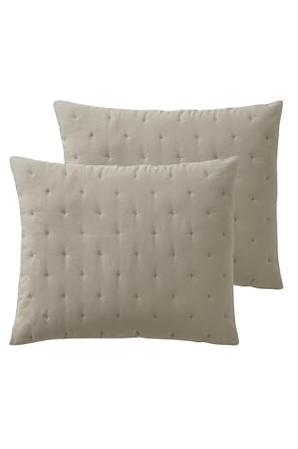 JOTEX Calm Kissenhülle 2er Set - Oeko Tex® Standard 100 Zertifiziert Kissenbezug aus hochwertigem Polyester - Beige, 60 x 50 cm von JOTEX