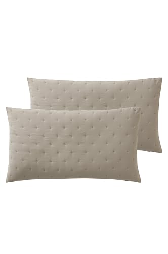 JOTEX Calm Kissenhülle 2er Set - Oeko Tex® Standard 100 Zertifiziert Kissenbezug aus hochwertigem Polyester - Beige, 90 x 50 cm von JOTEX