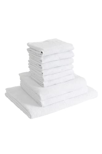 Jotex Amelie Handtuchset, 9-teilig, Weiß, 100% Baumwolle von JOTEX