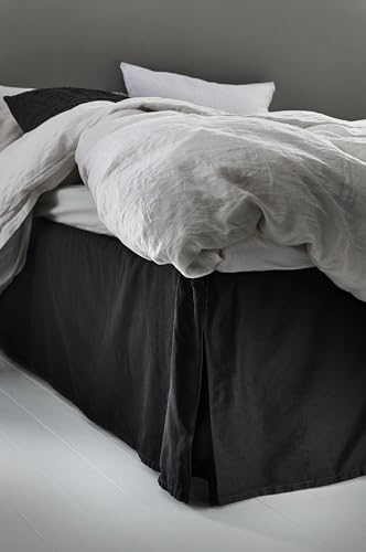 Jotex Colour Betthusse - 100% hochwertige Bio-Baumwolle Bettrock, Höhe 45 cm - Schwarz, 90 x 200 cm von JOTEX