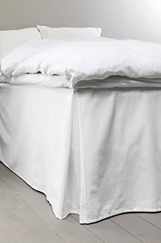 Jotex Colour Betthusse - 100% hochwertige Bio-Baumwolle Bettrock, Höhe 60 cm - Weiß, 120 x 200 cm von JOTEX