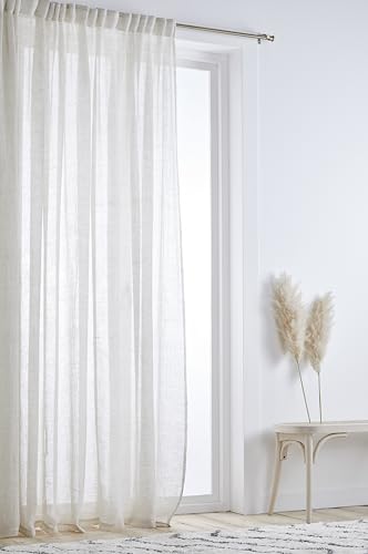 Jotex Ellen Multifunktionsgardine – Leinen Vorhang extra breit, 100% Leinen (1er Pack) - Leinenbeige, 250 cm von JOTEX