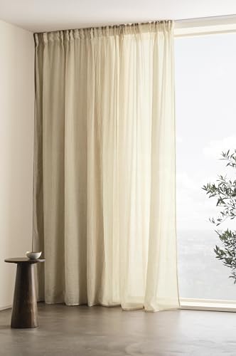 Jotex Multifunktionsgardine Layer Extrabreite Vorhang 275 cm Polyester-Baumwoll -Mischung, Oeko-TEX® Standard 100 Zertifiziert, bessere Baumwolle - Greige, 1 Stück 275 x 250 cm von JOTEX