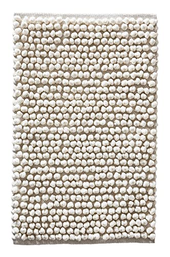 Jotex Hills Badteppich, Popcorn Badematte, Baumwolle und Polyester Mix - Weiß, 80x150 cm von JOTEX