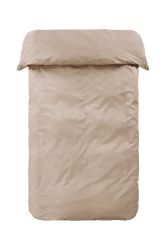 Jotex Zack Bettbezug - 100% hochwertige Bio-Baumwolle GOTS Zertifiziert Bettbezug - Taupe, 200 x 220 cm von JOTEX