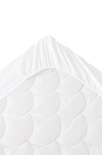 Jotex Zack Spannbettlaken - 100% hochwertige Bio-Baumwolle GOTS Zertifiziert Spannbetttuch mit Gummizug - Weiß, 120 x 200 cm von JOTEX