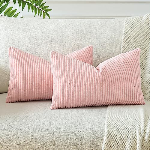 JOTOM 2er Set Cord Kissenbezüge Kissenhülle Dekorative Zierkissen Sofakissen Couchkissen Dekokissen Kissenbezug Deko Kissenhülle für Sofa Wohnzimmer 30x50cm Rosa JOTOM 2er Set Cord Kissenbezüge Kissenhülle Dekorative Zierkissen Sofakissen Couchkissen Dekokissen Kissenbezug Deko Kissenhülle für Sofa Wohnzimmer 30x50cm Rosa von JOTOM